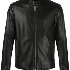 NEW Armani Exchange Faux Leather Racer Jacket